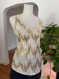 Y2K Hannah Montana Gold Sequin Top thumbnail 6