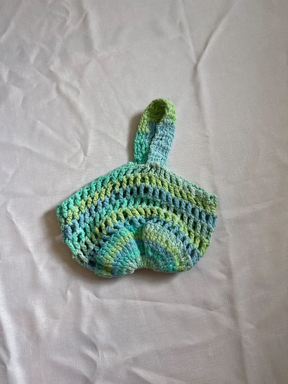 Mini Blue Green Crochet Bag photo 1