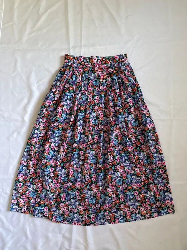 80s Floral Skirt