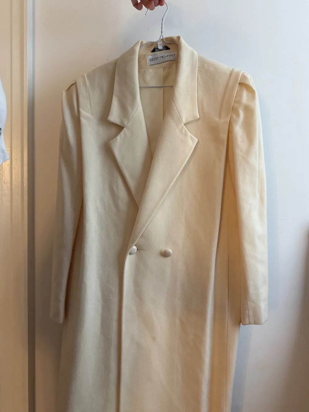 90s Long White Wool Coat photo 1