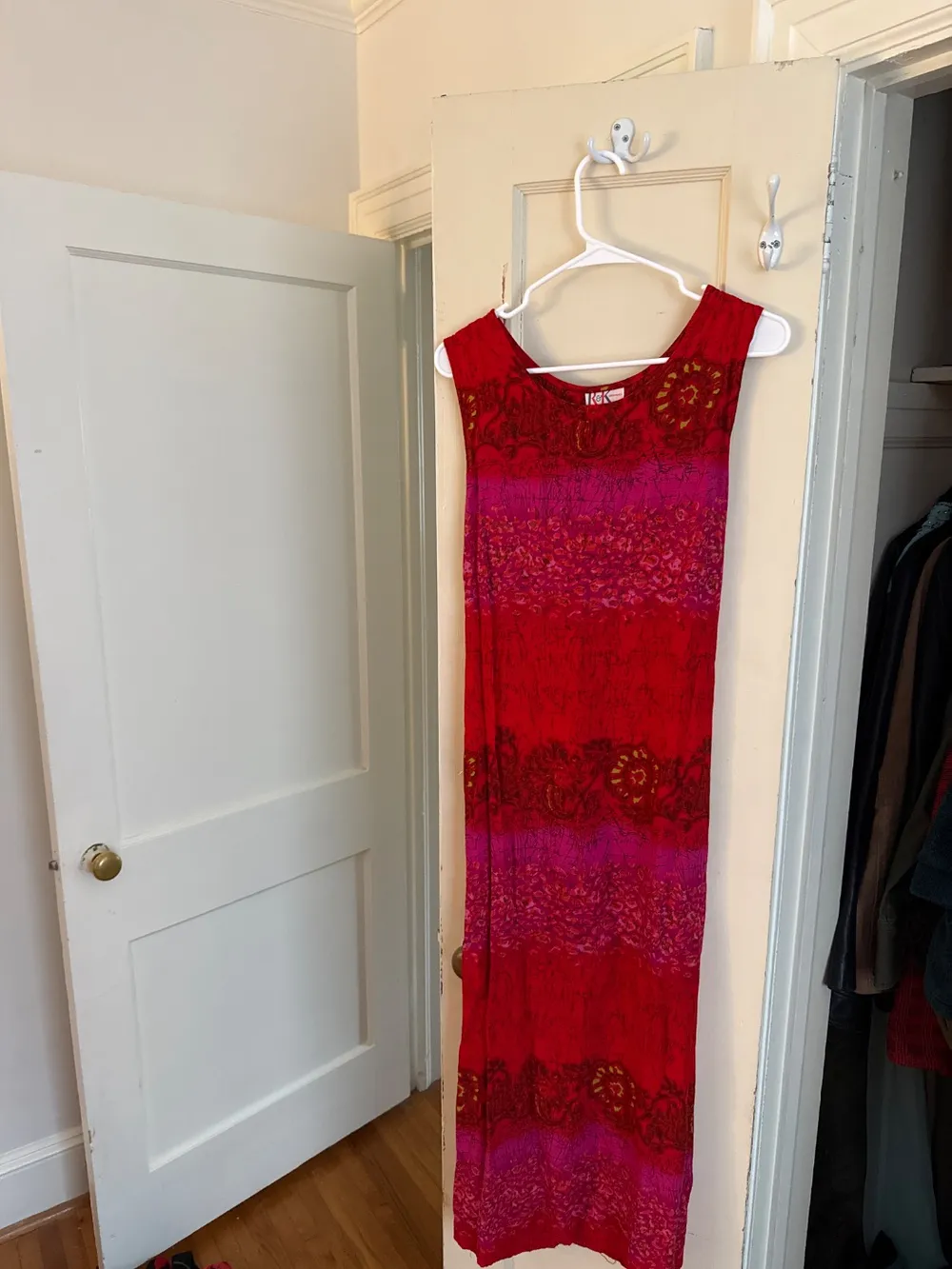90s Red & Pink Hippie Vibe Dress photo 1