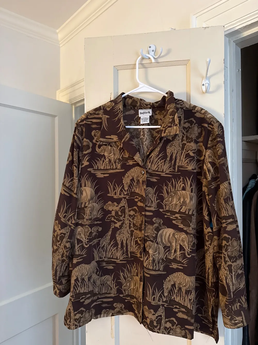 2000s Brown Safari Button-Down photo 1