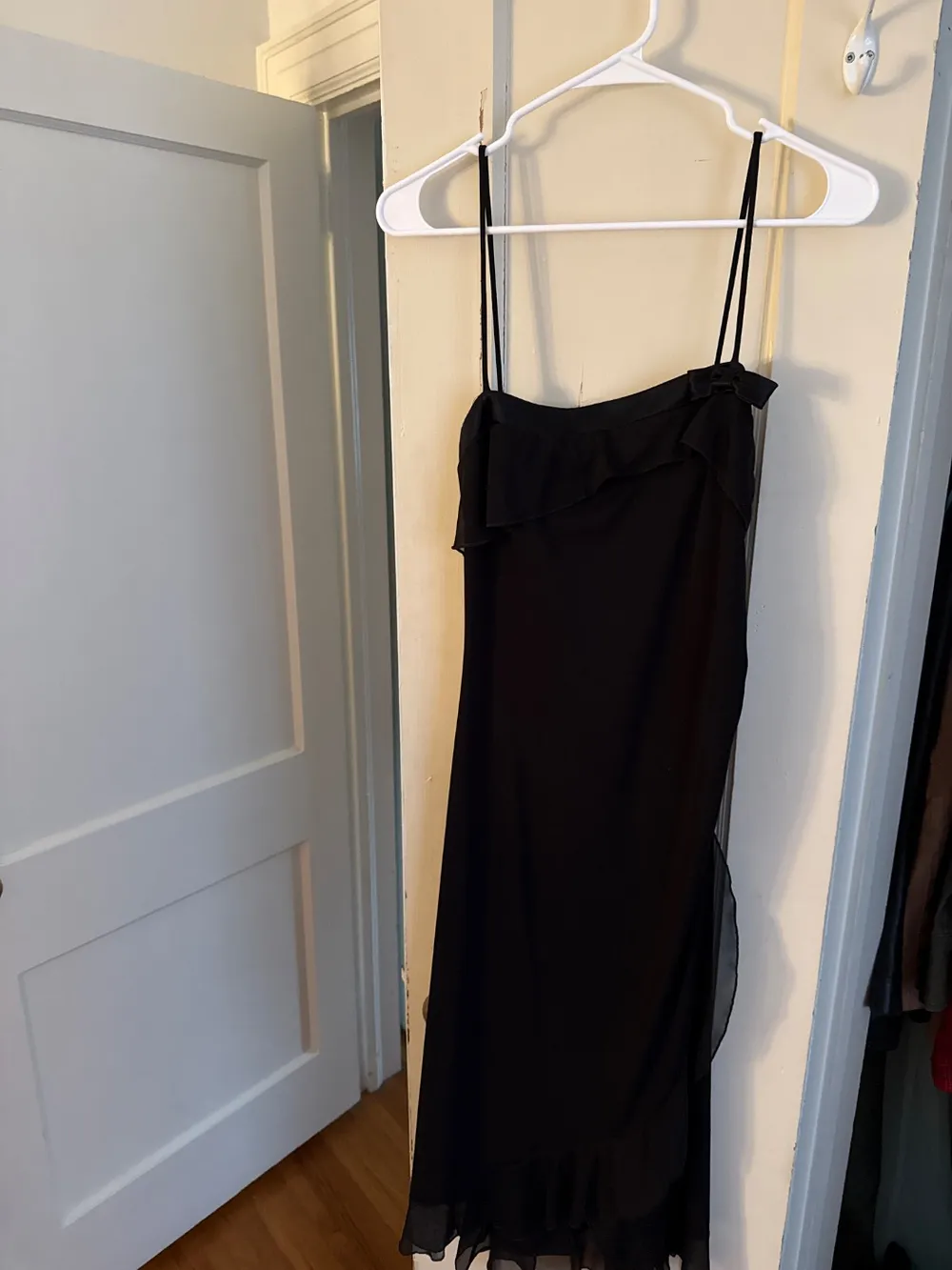 Y2K Black Spaghetti Strap Bow Dress photo 1
