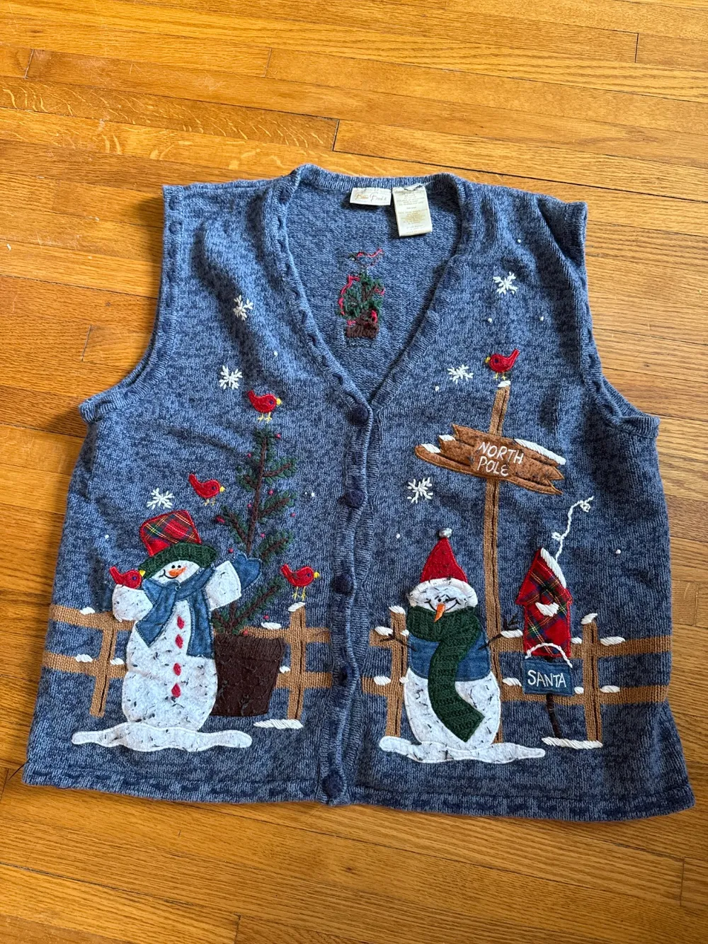 2000s Blue Snowman Vest photo 1
