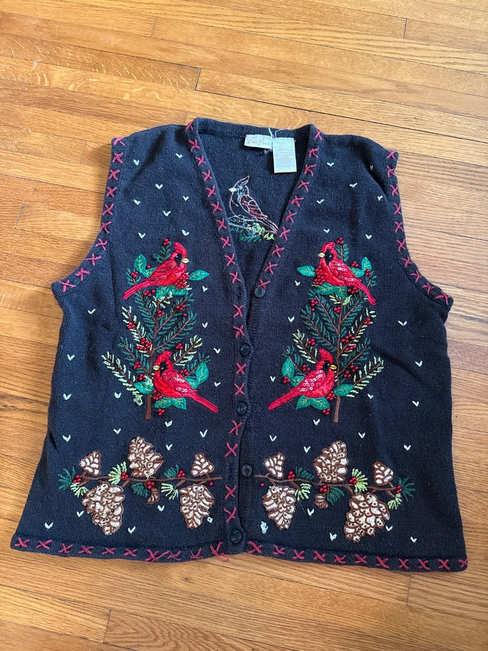 2000s Christmas Cardinal Vest photo 1