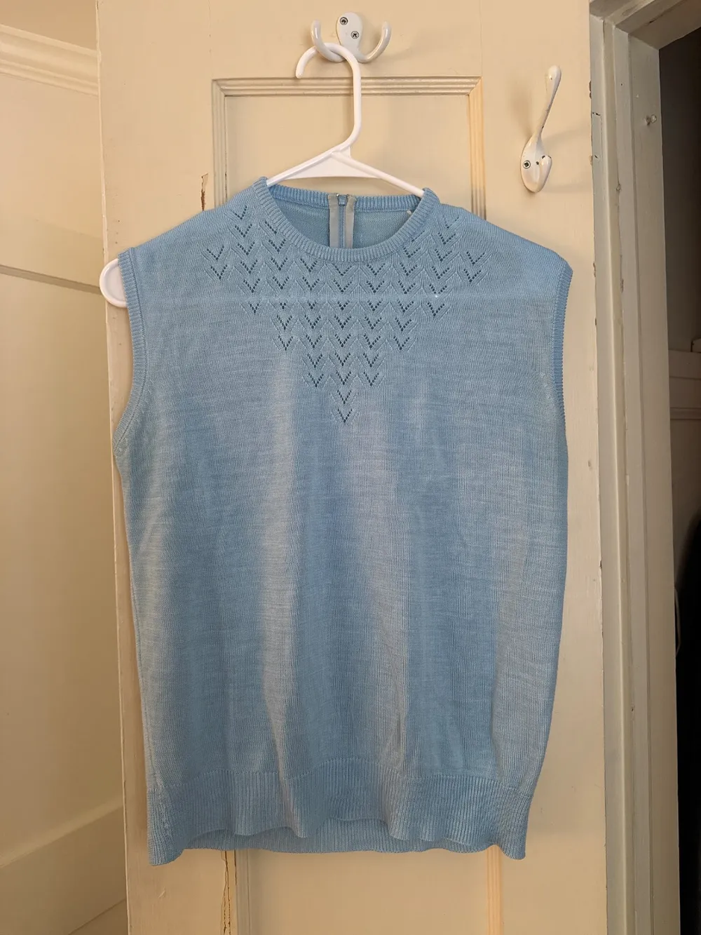 60s Baby Blue Knit Top photo 1