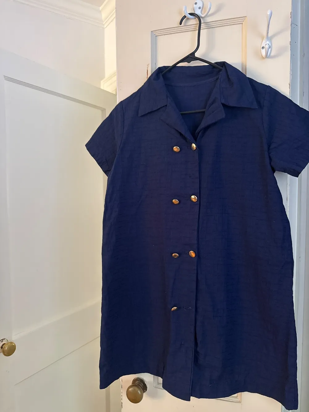 50s Navy Gold-Button Dress photo 1