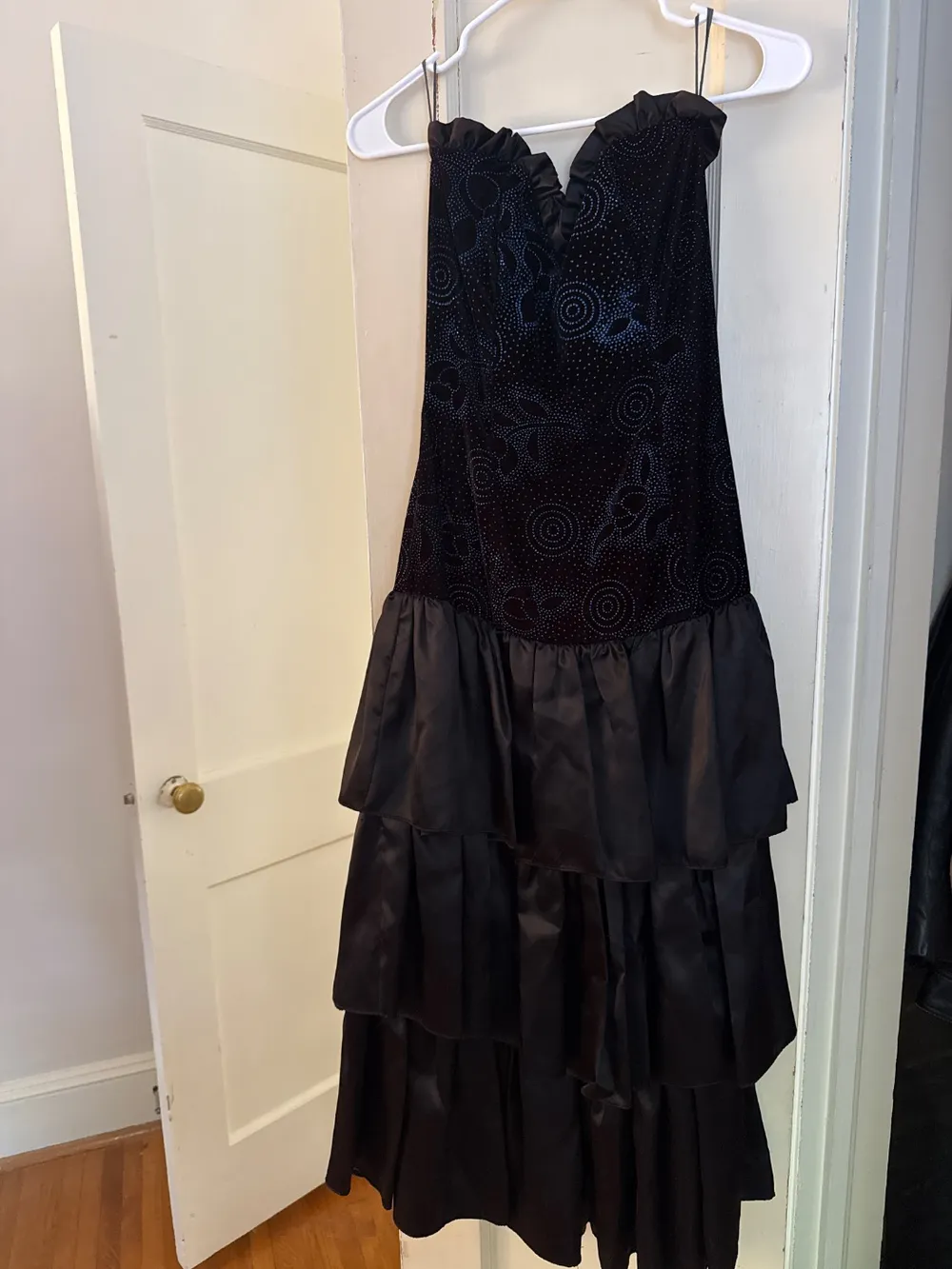 80s Jessica McClintock for Gunne Sax Velvet Ruffle Dress photo 1