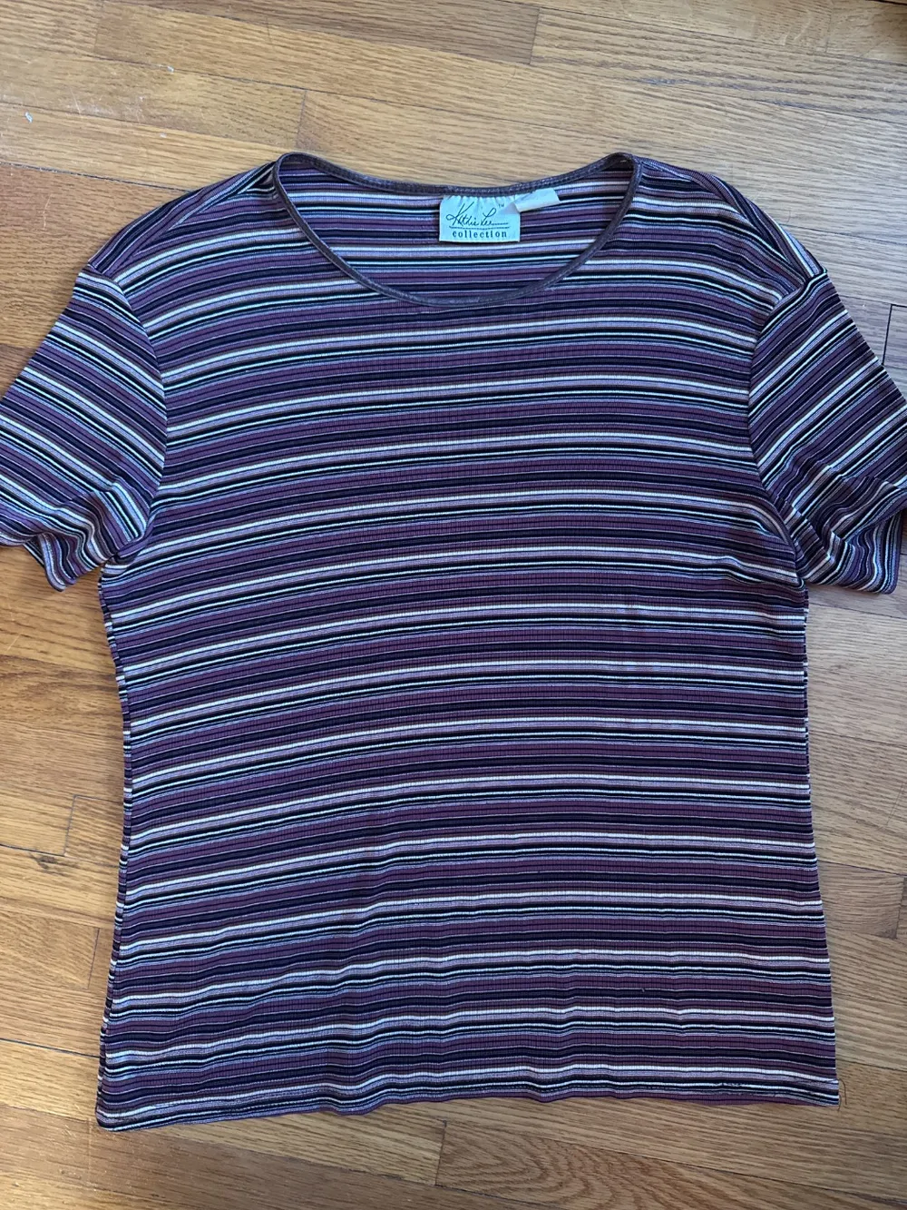 90s Striped Purple & Black Top photo 1