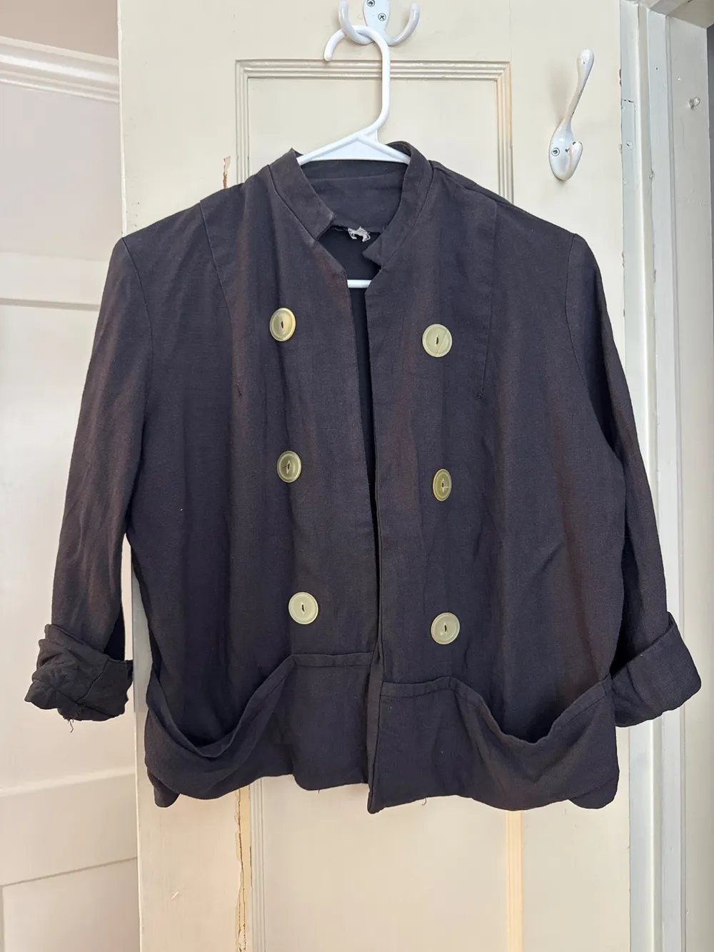 60s Gray Large Button Jacket photo 1