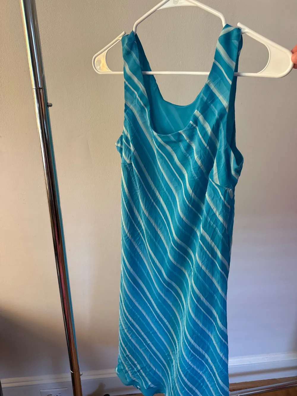 90s Blue Striped Dress photo 1