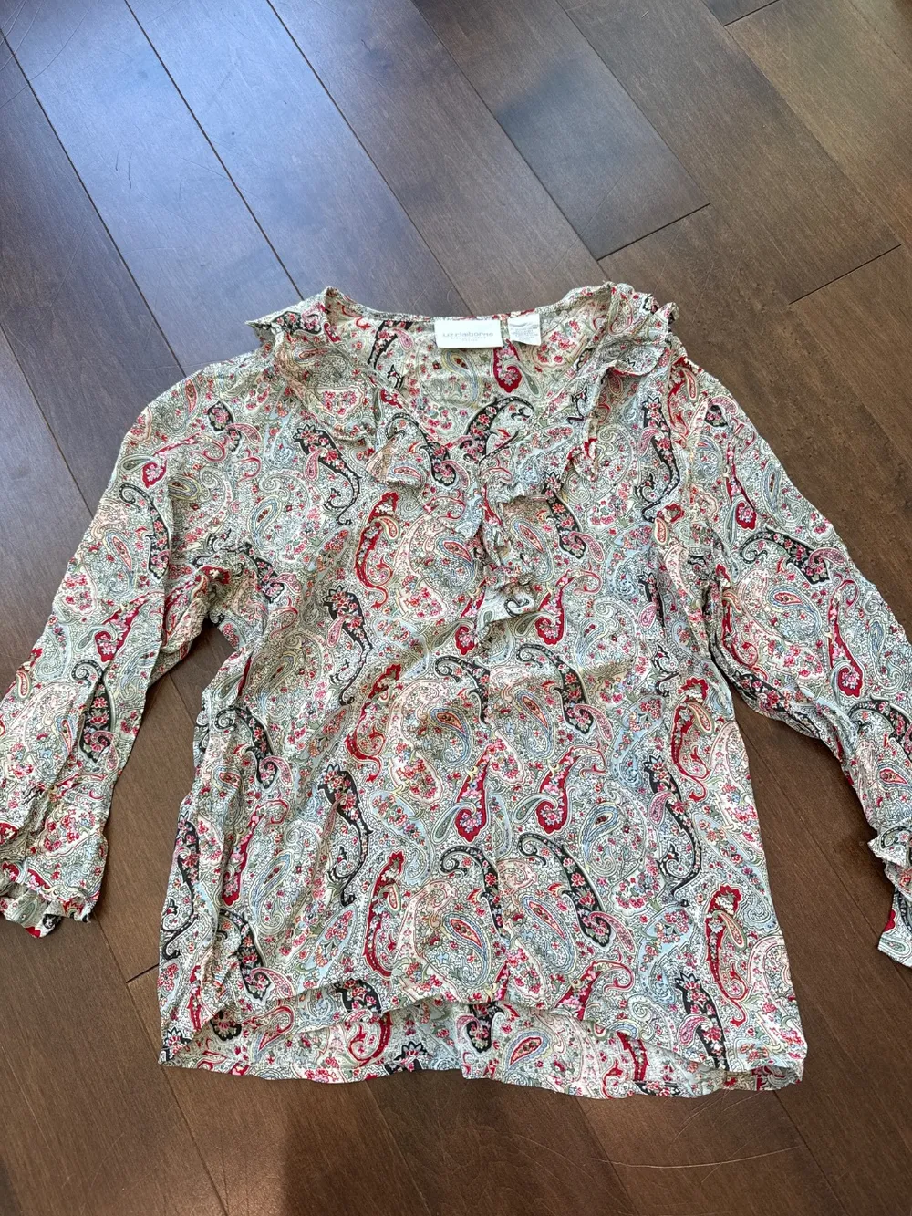 2000s Paisley Print Top Liz Claiborne photo 1