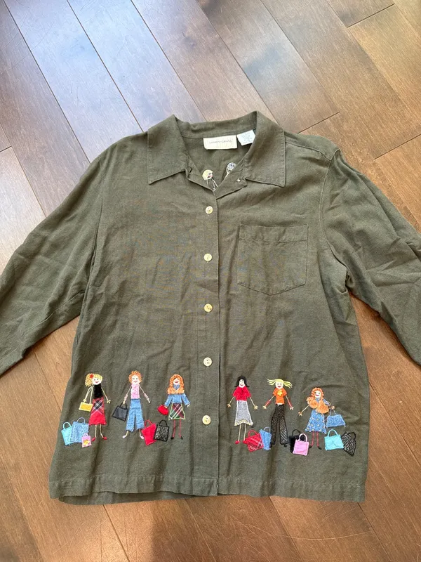 2000s ‘Shop Till You Drop’ Green Top