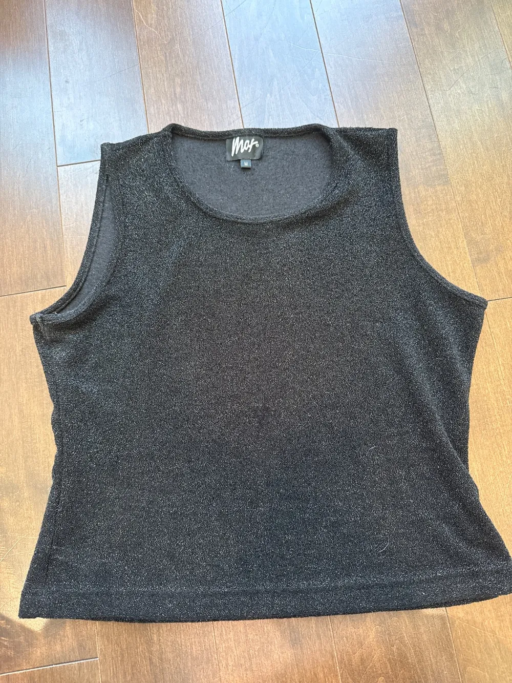 90s Black Sparkly Sleeveless Top photo 1