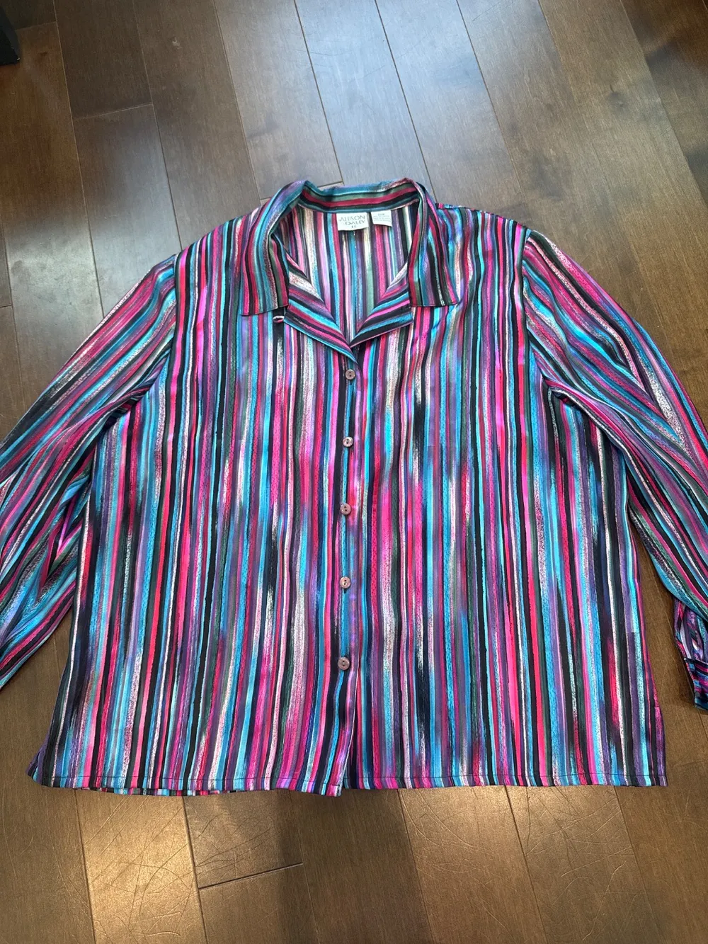 2000s Colorful Striped Button-Down photo 1