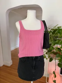 90s Pink Ribbed Tank thumbnail 2
