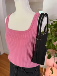 90s Pink Ribbed Tank thumbnail 4