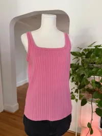 90s Pink Ribbed Tank thumbnail 5