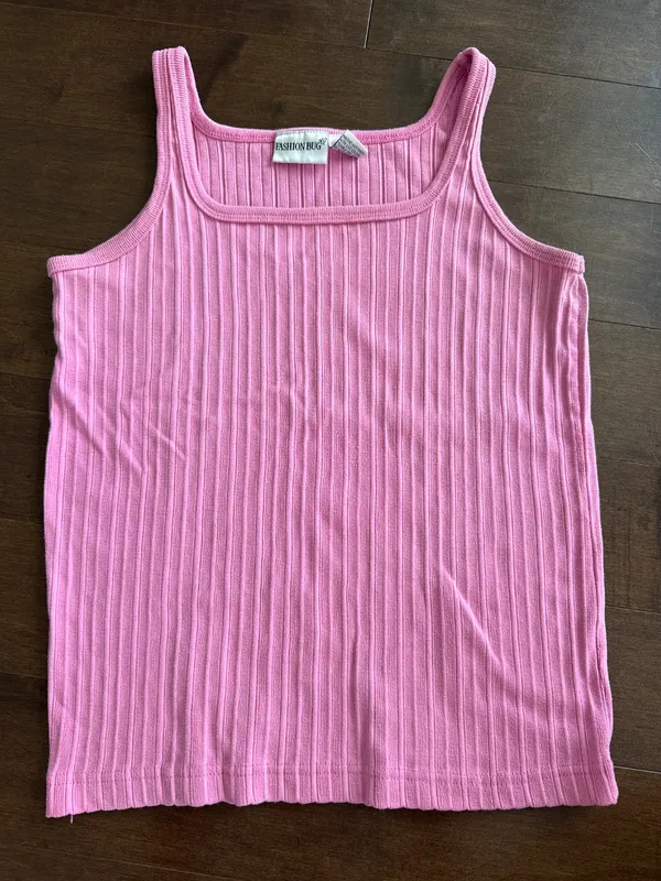 90s Pink Ribbed Tank
