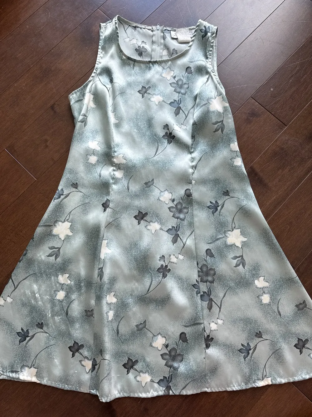 90s Metallic Floral Mini Dress photo 1