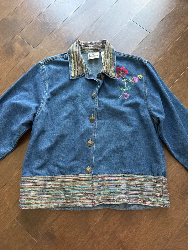 2000s Funky Art Teacher Denim Jacket