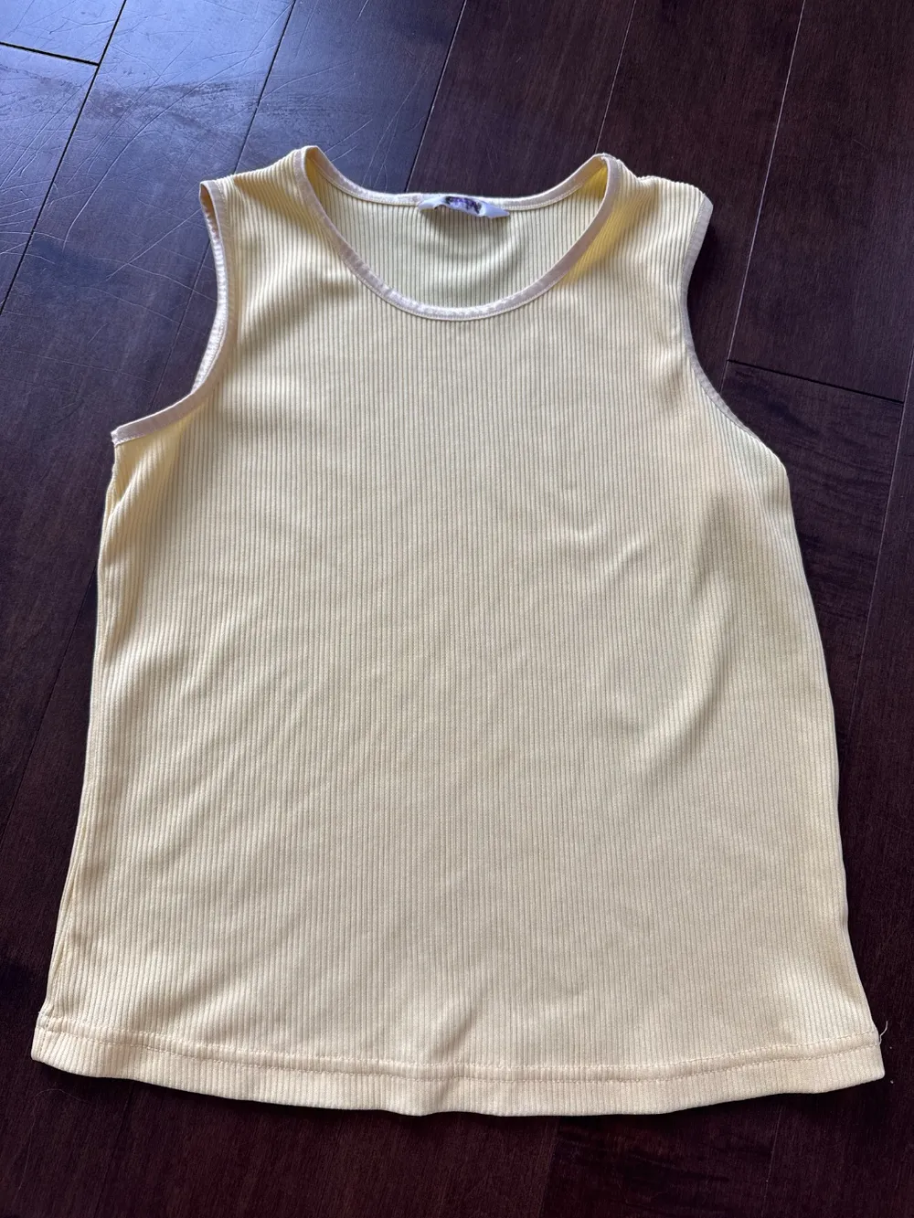 90s Yellow Ribbed Tank photo 1