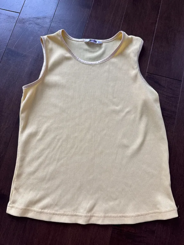 90s Yellow Ribbed Tank