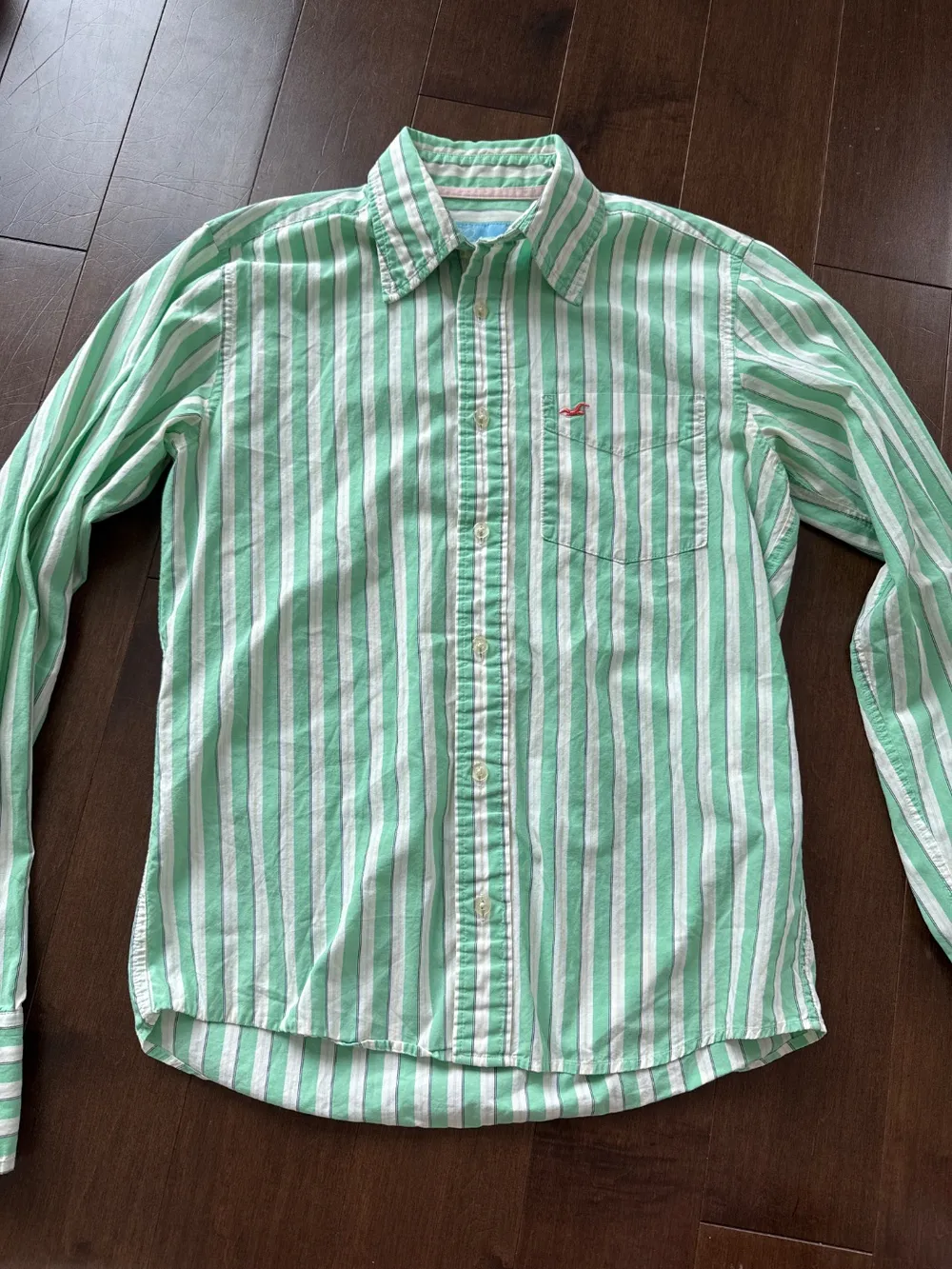 90s Green Striped Hollister Button-Down photo 1