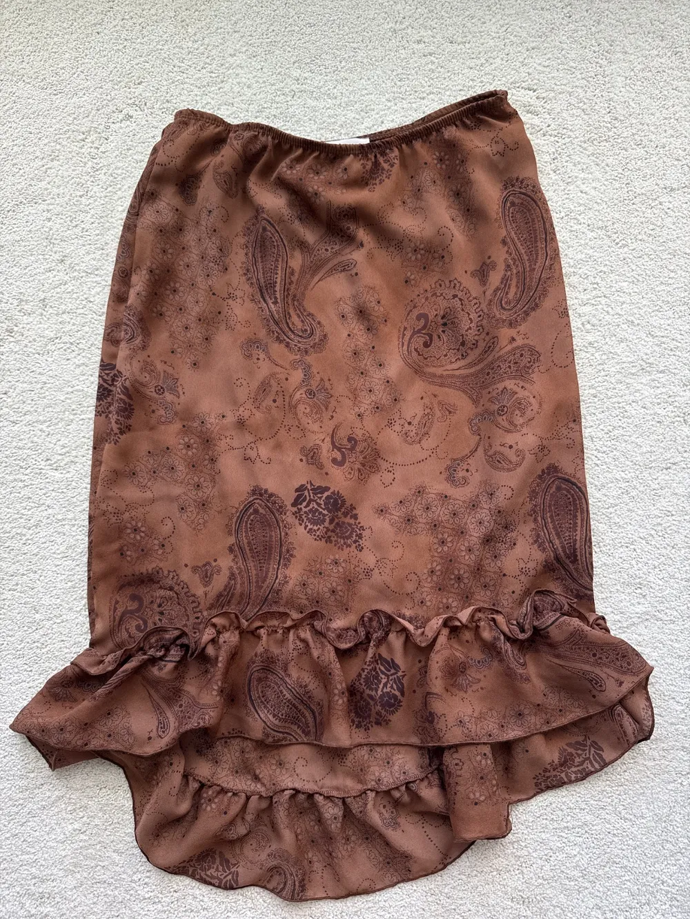 2000s Brown Paisley Skirt photo 1