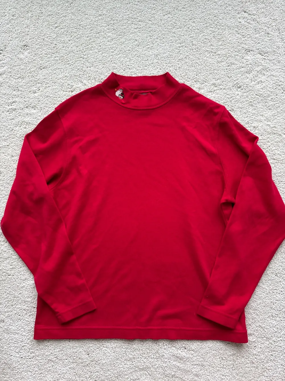 2000s Red Snowman Mock-Neck Top photo 1