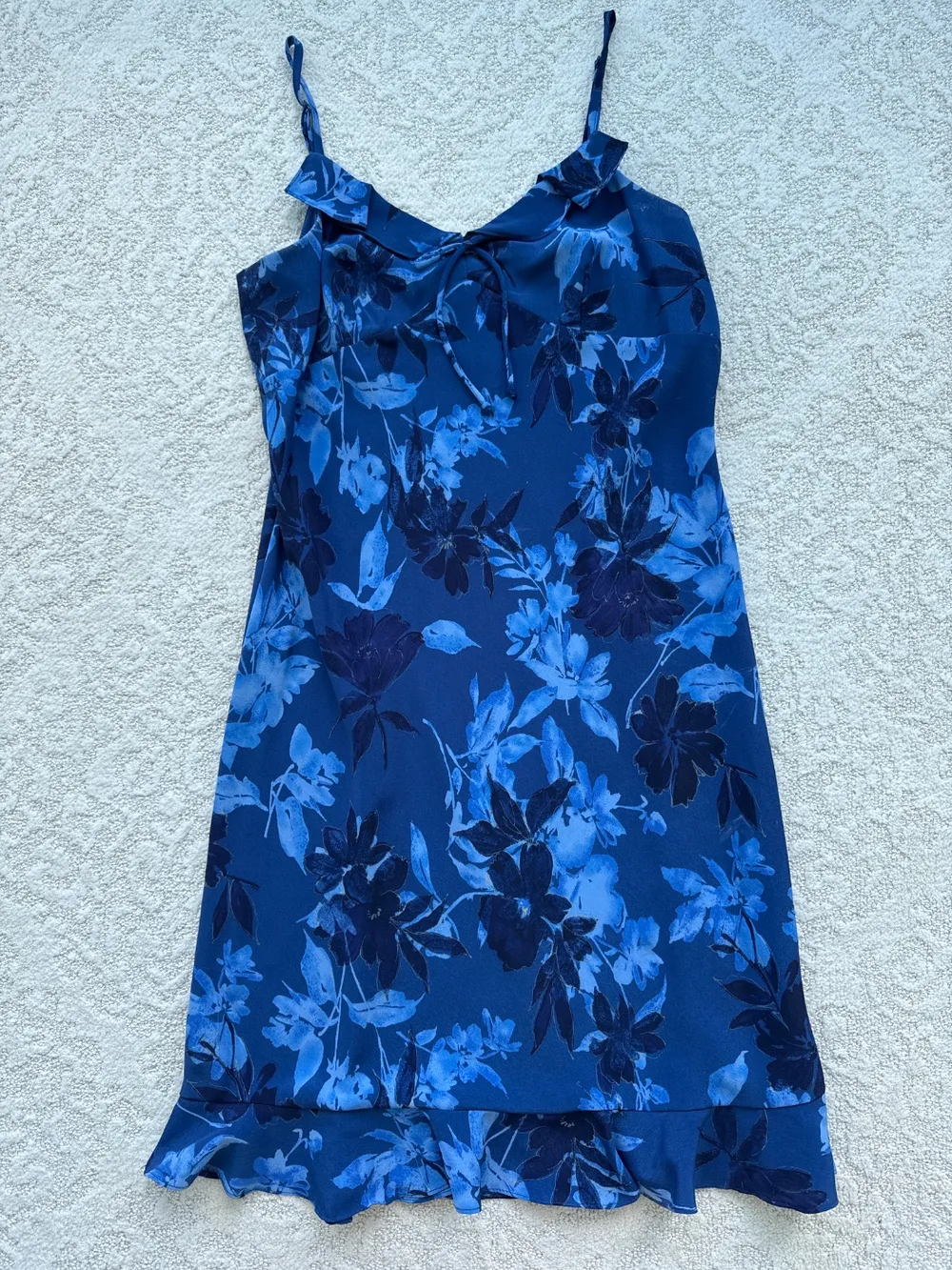 Y2K Blue Floral Dress with Bow photo 1