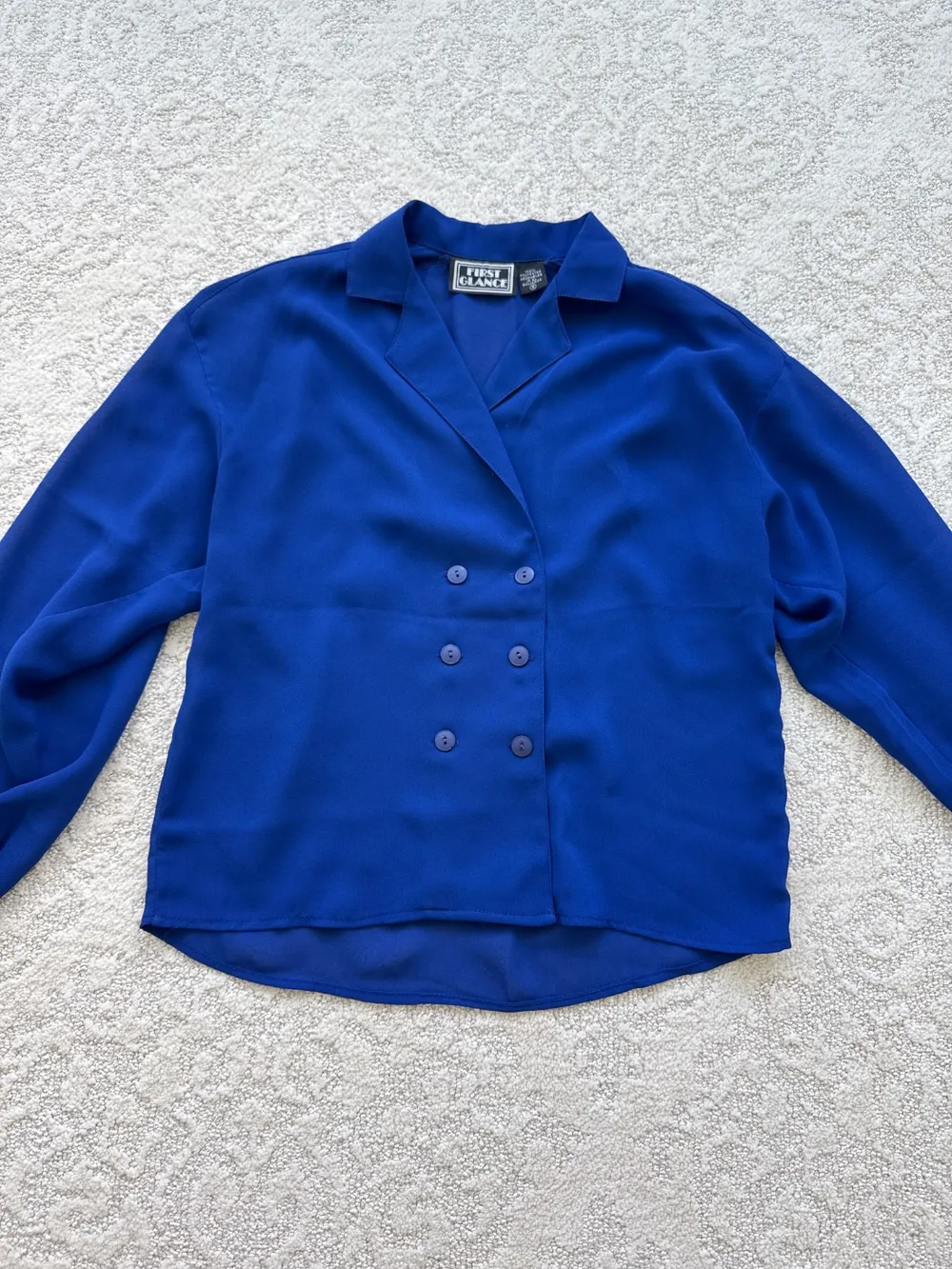 90s Blue Button-Down Blouse photo 1