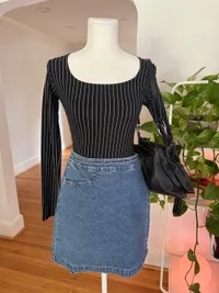 Y2K Pinstripe Fitted Top thumbnail 2