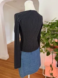 Y2K Pinstripe Fitted Top thumbnail 5