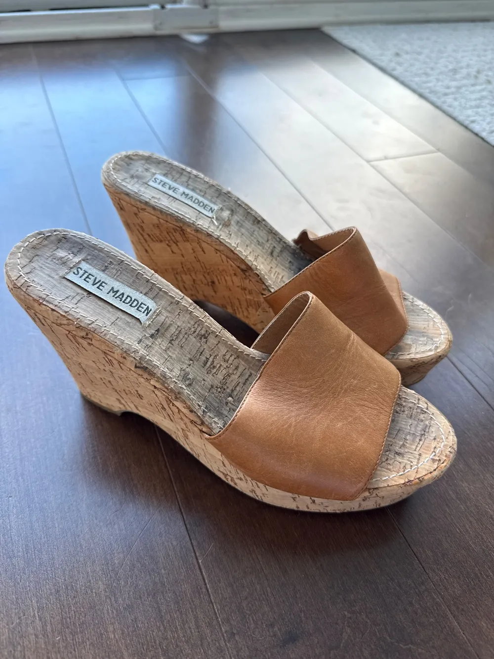 Steve Madden Brown Cork Wedges photo 1