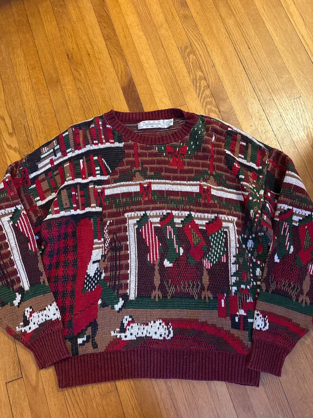 90s Christmas Fireplace Sweater photo 1