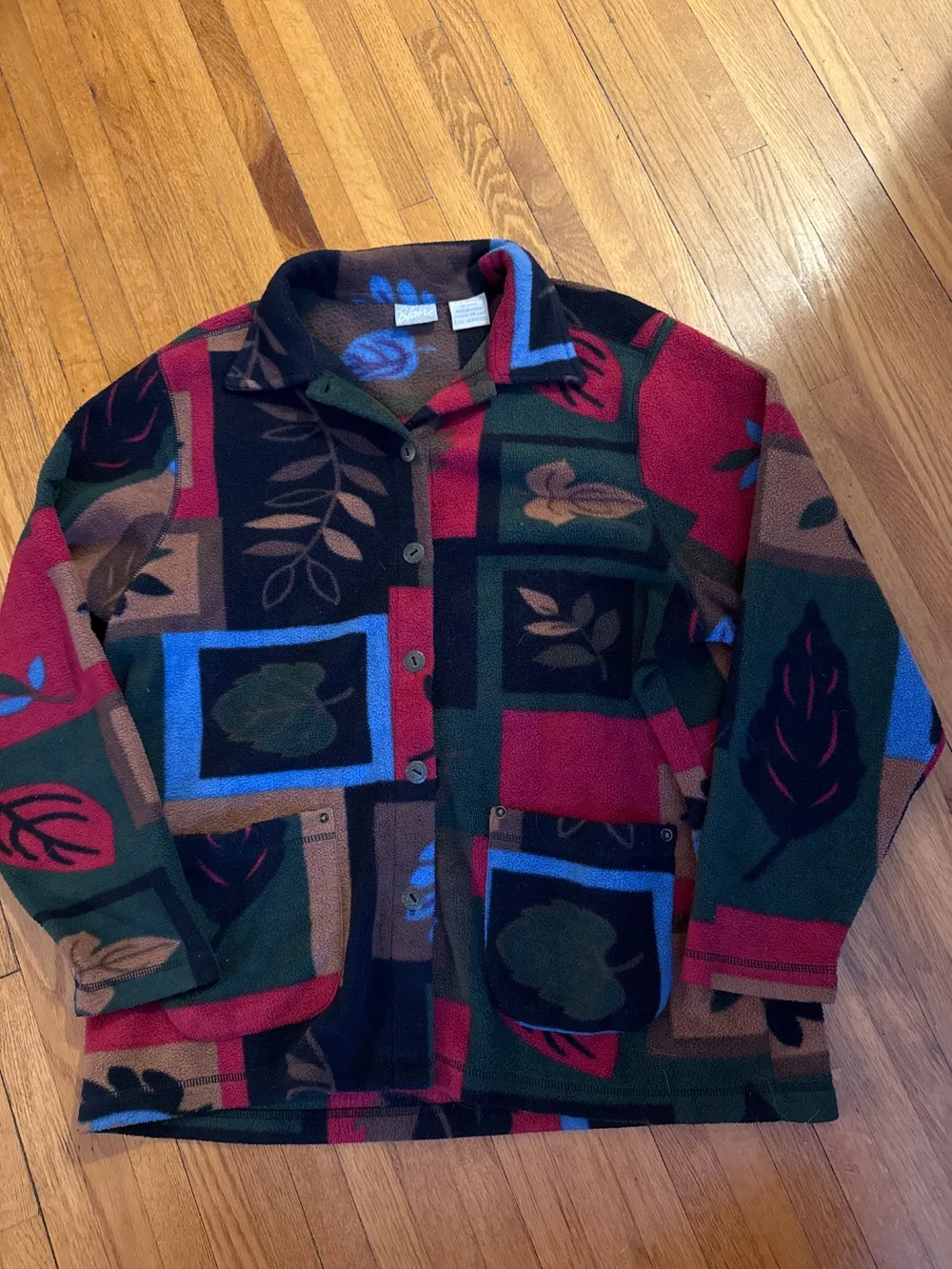 90s Fall Leaves Button-Down Fleece photo 1