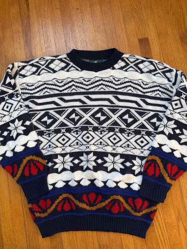 90s Nordic Pattern Sweater