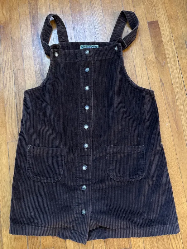 90s Brown Corduroy Dress