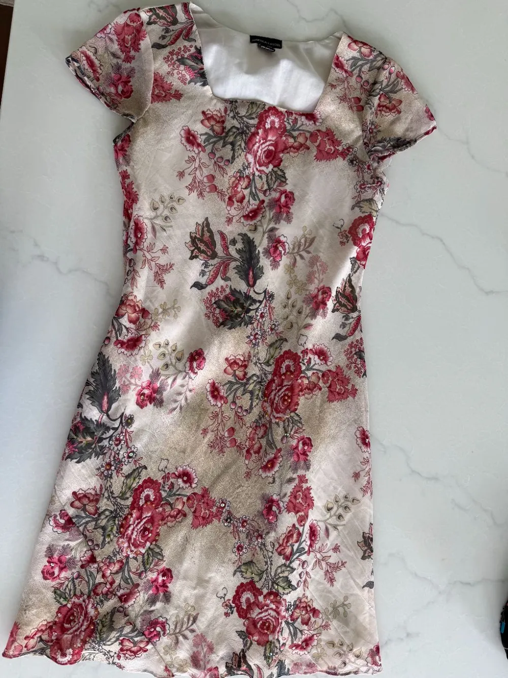 90s Floral Fairy Dress with Sequins photo 1