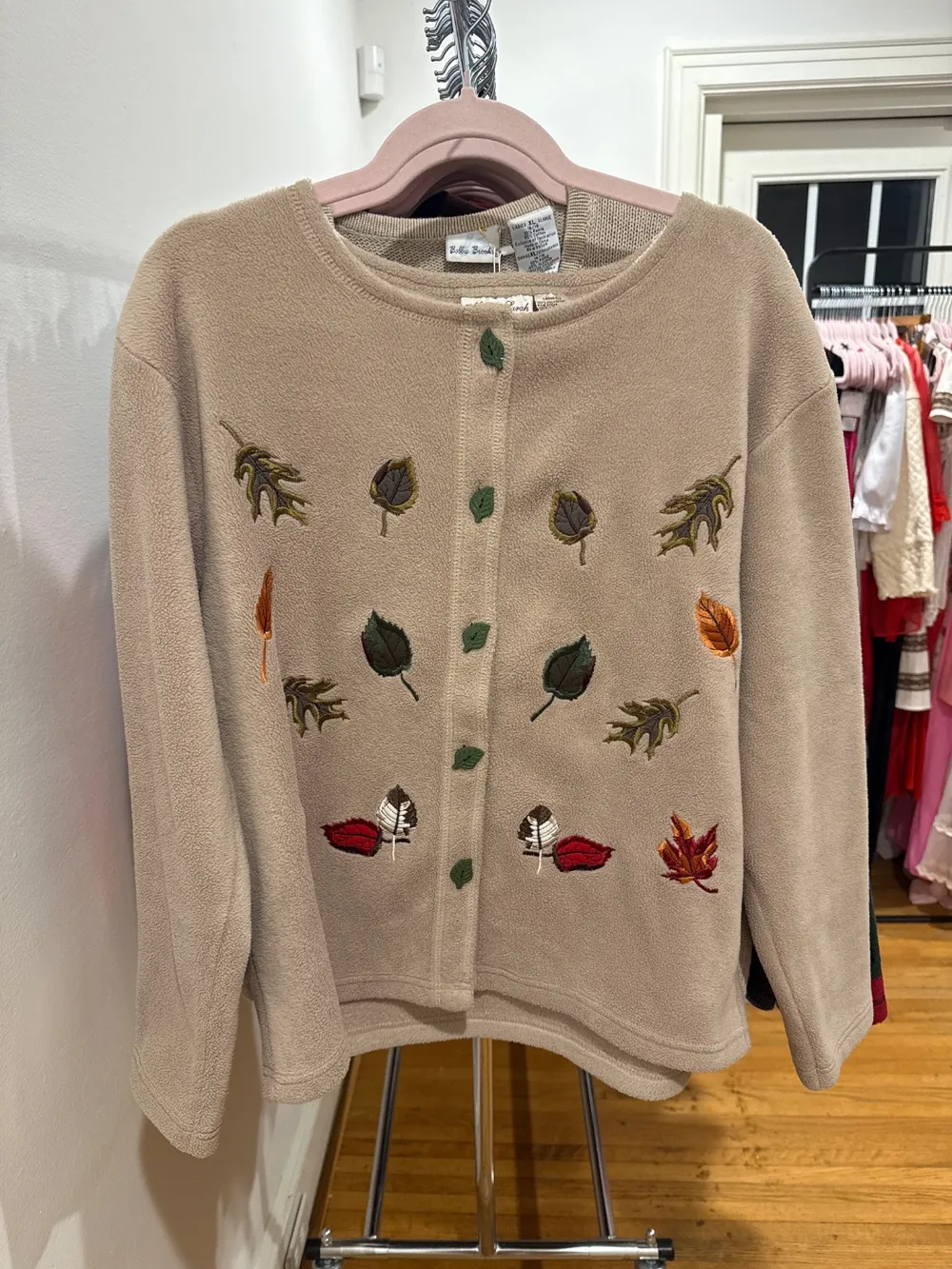 2000s Fall Leaf Fleece Button Down photo 1