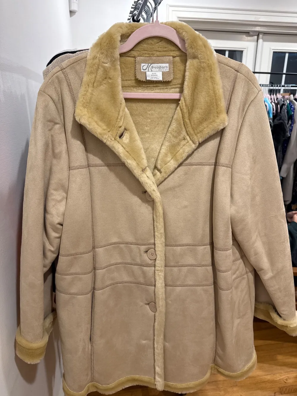 2000s Faux Fur Tan Coat photo 1