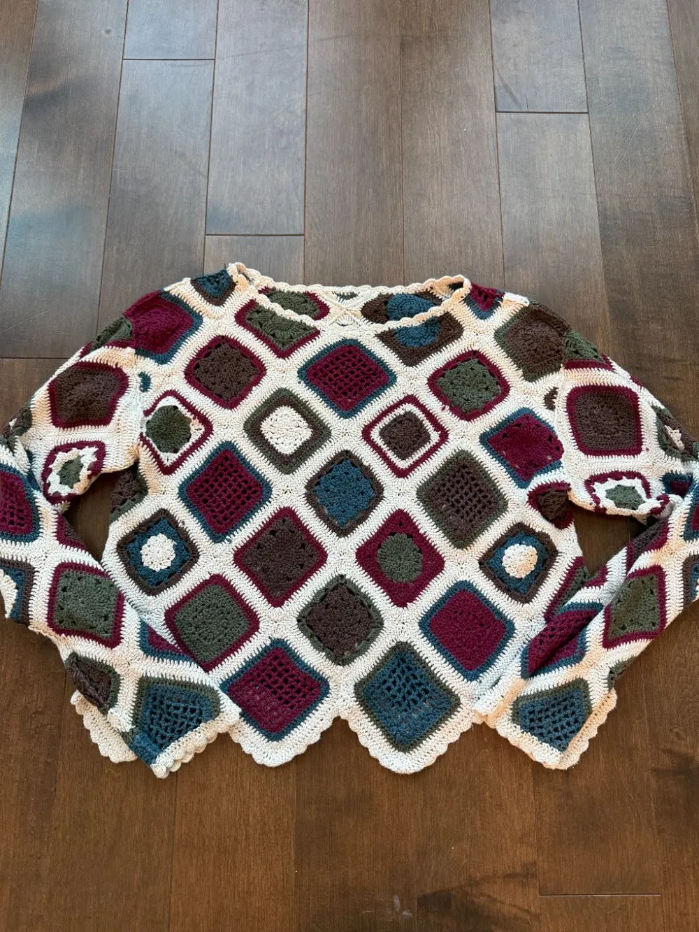 Modern Multi-Color Crochet Top photo 1