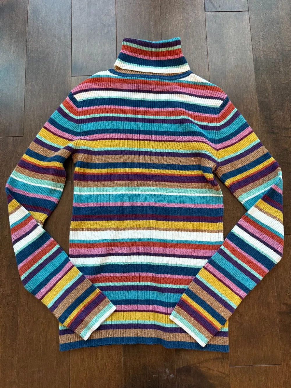 2000s NY & Co Striped Turtleneck Sweater photo 1