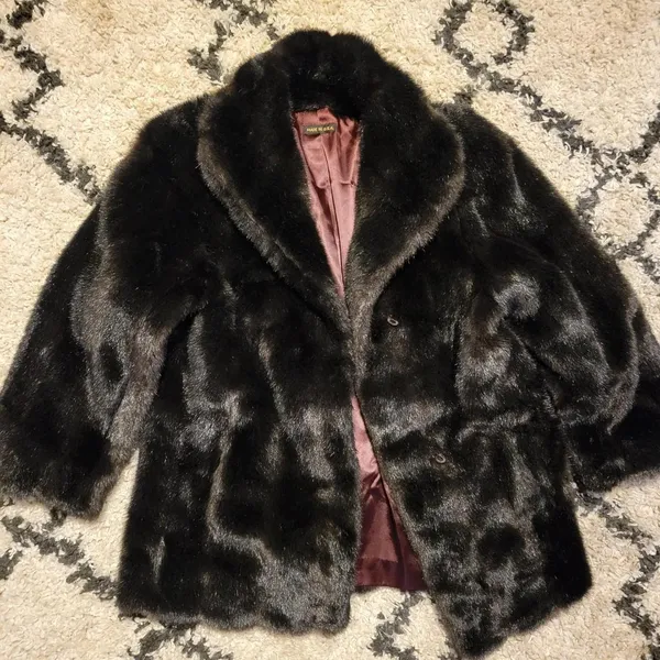 70s Brown Faux Fur Coat